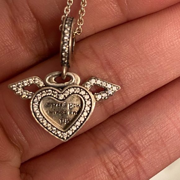 Silver necklace and charm from pandora - Picture 8 of 13